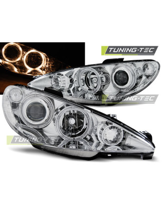 Fari Anteriori Angel Eyes per Peugeot 206 Dal 2002 (Cod. TT-LPPE26)