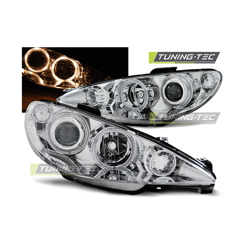 Fari Anteriori Angel Eyes per Peugeot 206 Dal 2002 (Cod. TT-LPPE26)
