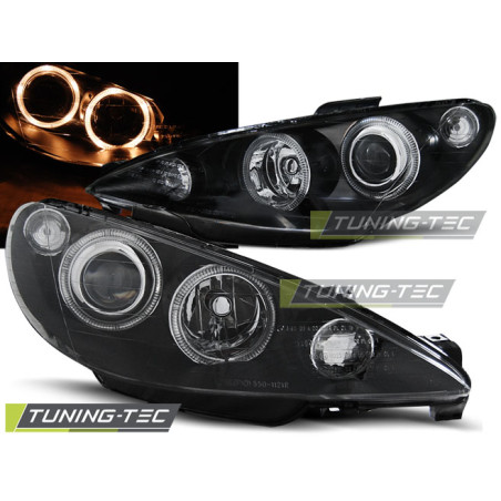 Fari Anteriori Angel Eyes per Peugeot 206 Dal 2002 (Cod. TT-LPPE27)
