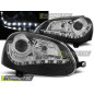 Fari Anteriori Luci Diurne Nero per Volkswagen Golf 5 (Cod. TT-LPVWG5)