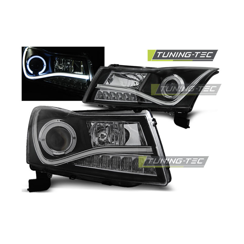 Fari Anteriori con Luci Diurne Luci Diurne Nero per Chevrolet Cruze 2009-2012 (Cod. TT-LPCT04)