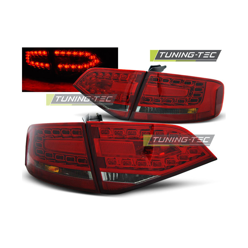 Fanali Posteriori LED Rosso Fumé per Audi A4 B8 2008-2011 (Cod. TT-LDAU89)
