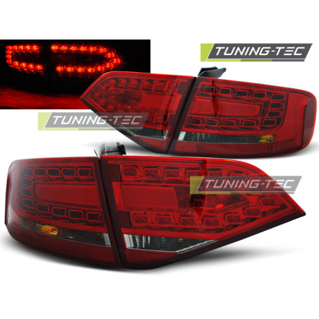 Fanali Posteriori LED Rosso Fumé per Audi A4 B8 2008-2011 (Cod. TT-LDAU89)