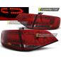 Fanali Posteriori LED Rosso Fumé per Audi A4 B8 2008-2011 (Cod. TT-LDAU89)
