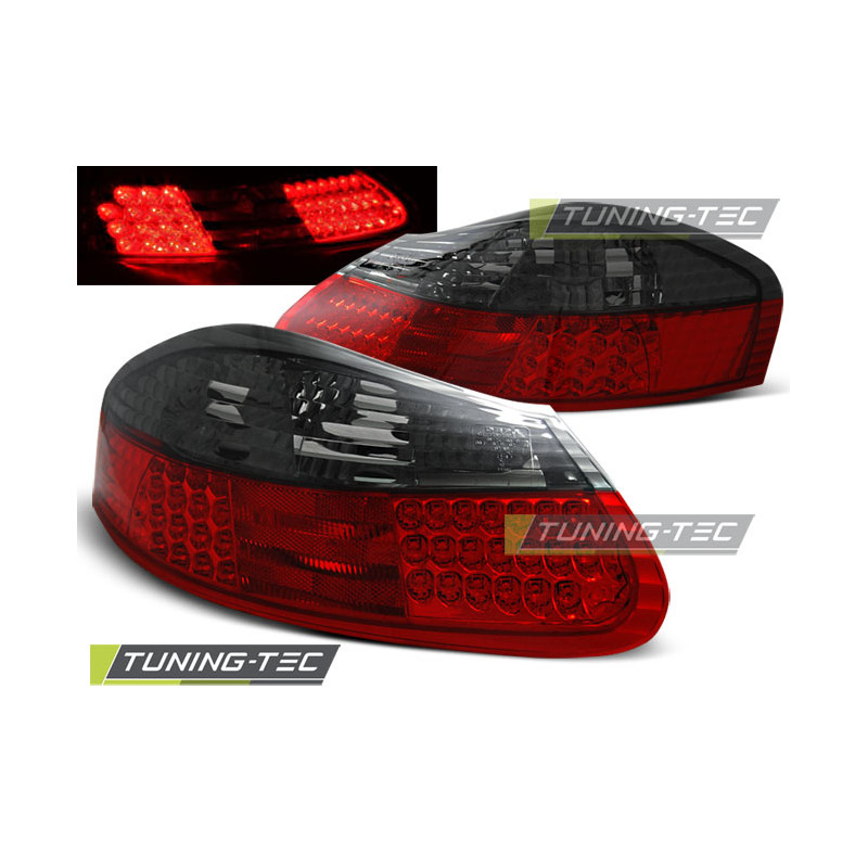 Fanali Posteriori LED Rosso Fumé per Porsche Boxster 1996-2004 (Cod. TT-LDPO06)
