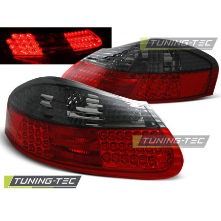 Fanali Posteriori LED Rosso Fumé per Porsche Boxster 1996-2004 (Cod. TT-LDPO06)