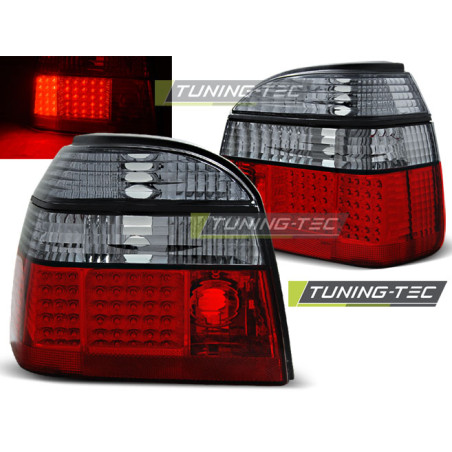 Fanali Posteriori LED Rosso Fumé per Volkswagen Golf 3 09/1991-08/1997 (Cod. TT-LDVW50)