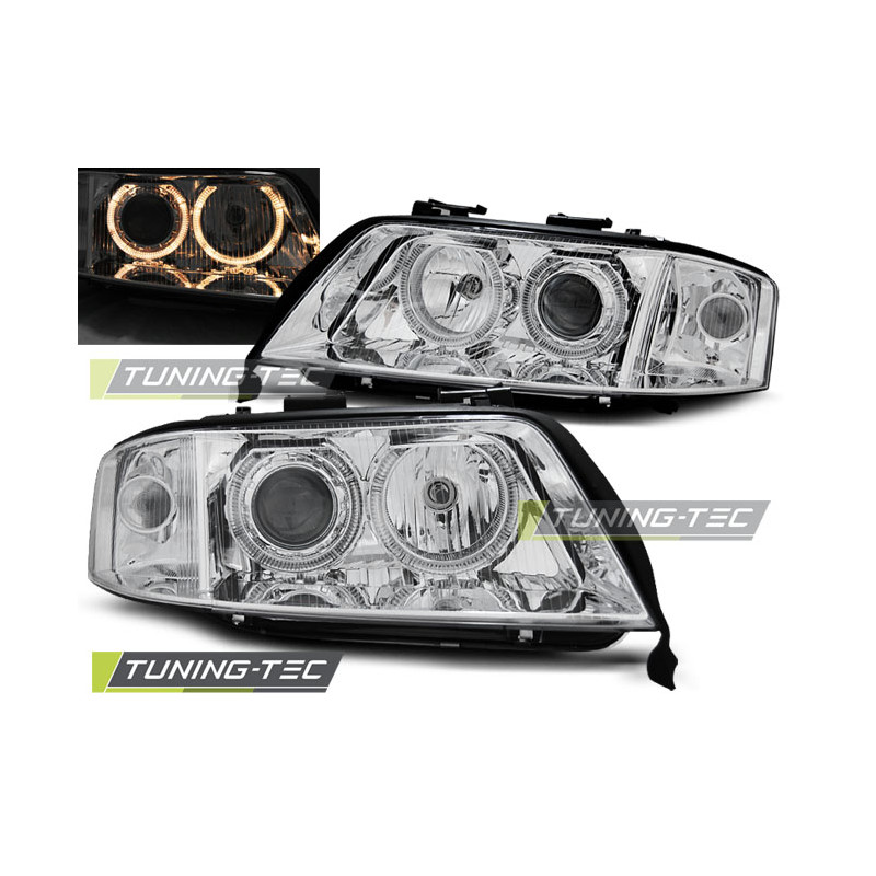 Fari Anteriori Angel Eyes per Audi A6 06/2001-05/2004 (Cod. TT-LPAU81)