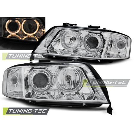 Fari Anteriori Angel Eyes per Audi A6 06/2001-05/2004 (Cod. TT-LPAU81)
