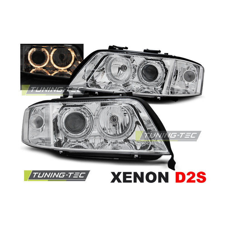 Fari Anteriori Angel Eyes per Audi A6 06/2001-05/2004 (Cod. TT-LPAU83)