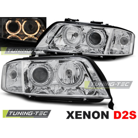 Fari Anteriori Angel Eyes per Audi A6 06/2001-05/2004 (Cod. TT-LPAU83)