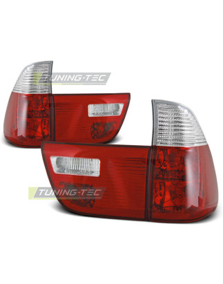 Fanali Posteriori Rosso/bianco per BMW X5 E53 09/1999-2006 (Cod. TT-LTBM44)