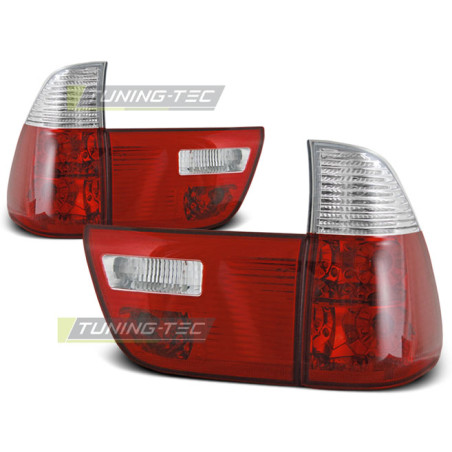 Fanali Posteriori Rosso/bianco per BMW X5 E53 09/1999-2006 (Cod. TT-LTBM44)