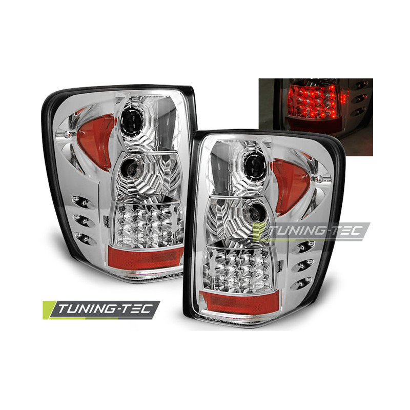 Fanali Posteriori LED Cromato per Chrysler Jeep Grand Cherokee 1999-05/2005 (Cod. TT-LDCH06)