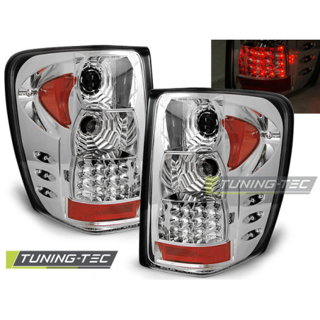 Fanali Posteriori LED Cromato per Chrysler Jeep Grand Cherokee 1999-05/2005 (Cod. TT-LDCH06)