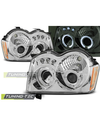 Fari Anteriori Angel Eyes per Chrysler Jeep Grand Cherokee 2005-2008 (Cod. TT-LPCH05)
