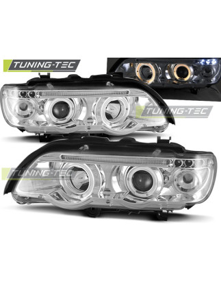 Fari Anteriori Angel Eyes per BMW X5 E53 09/1999-10/2003 (Cod. TT-LPBM42)