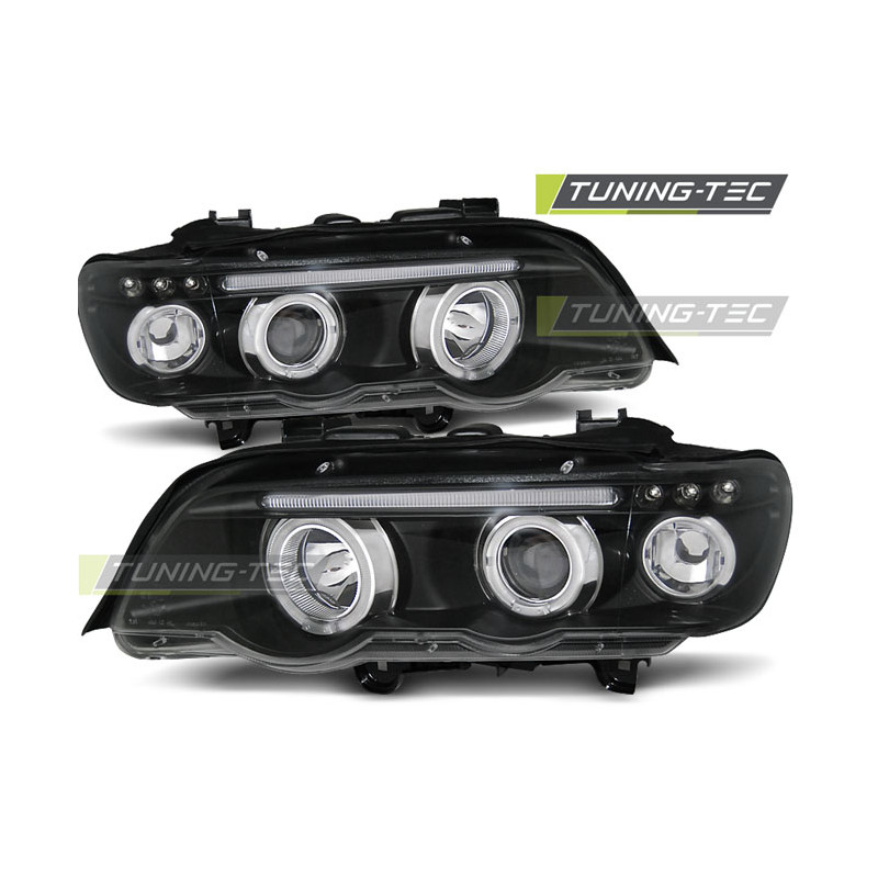 Fari Anteriori Angel Eyes per BMW X5 E53 09/1999-10/2003 (Cod. TT-LPBM43)