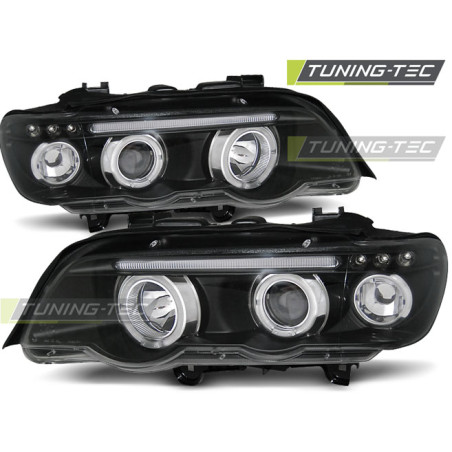 Fari Anteriori Angel Eyes per BMW X5 E53 09/1999-10/2003 (Cod. TT-LPBM43)