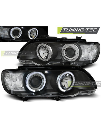 Fari Anteriori Angel Eyes per BMW X5 E53 09/1999-10/2003 (Cod. TT-LPBM45)