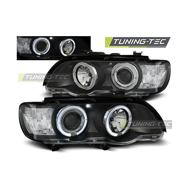 Fari Anteriori Angel Eyes per BMW X5 E53 09/1999-10/2003 (Cod. TT-LPBM45)
