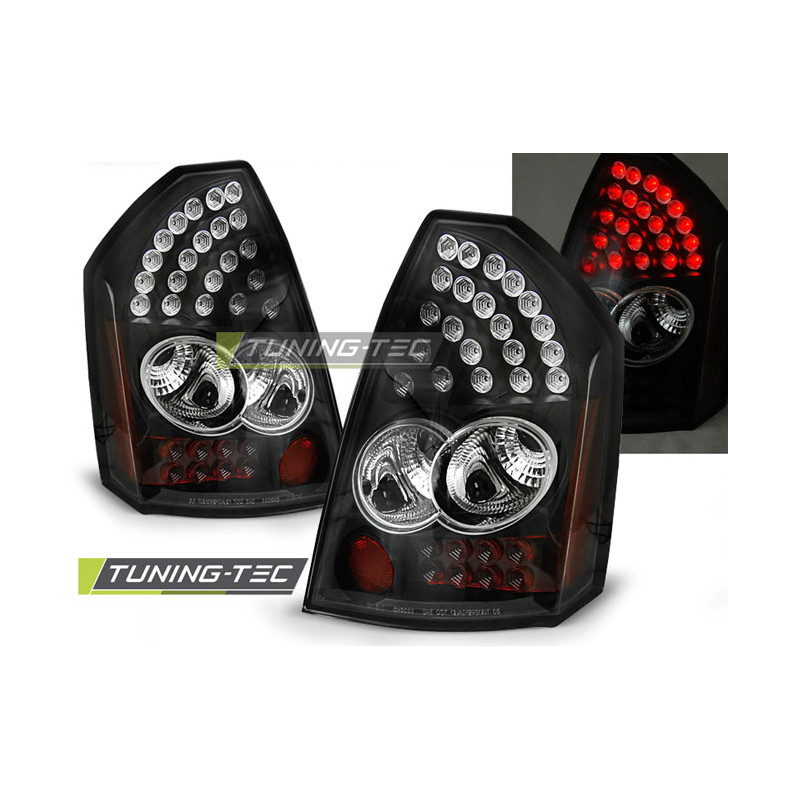 Fanali Posteriori LED Nero per Chrysler 300C 2005-2008 (Cod. TT-LDCH03)