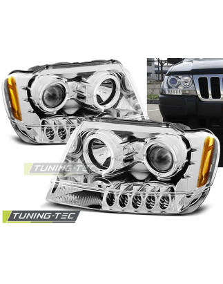 Fari Anteriori Angel Eyes per Chrysler Jeep Grand Cherokee 1999-05/2005 (Cod. TT-LPCH01)