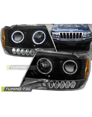 Fari Anteriori Angel Eyes per Chrysler Jeep Grand Cherokee 1999-05/2005 (Cod. TT-LPCH02)