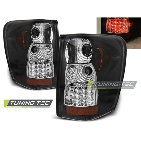 Fanali Posteriori LED Nero per Chrysler Jeep Grand Cherokee 1999-05/2005 (Cod. TT-LDCH07)