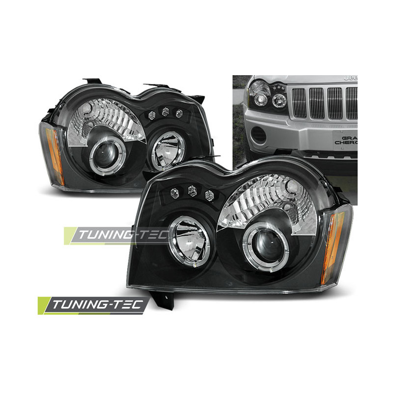 Fari Anteriori Angel Eyes per Chrysler Jeep Grand Cherokee 2005-2008 (Cod. TT-LPCH06)