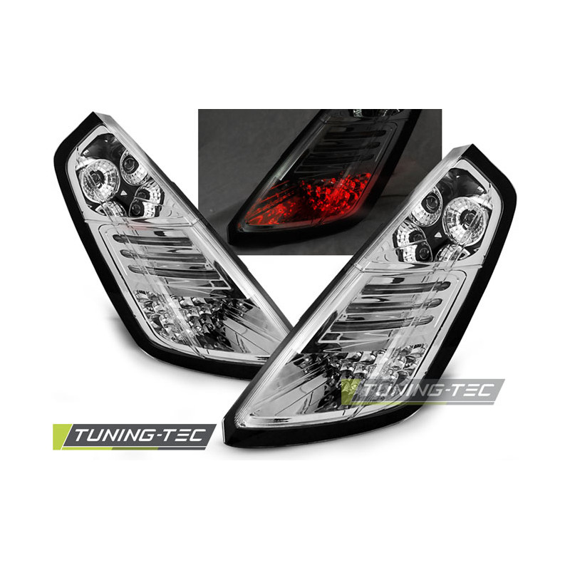Fanali Posteriori LED LED Cromato per Fiat Grande Punto 09/2005-2009 (Cod. TT-LDFI01)