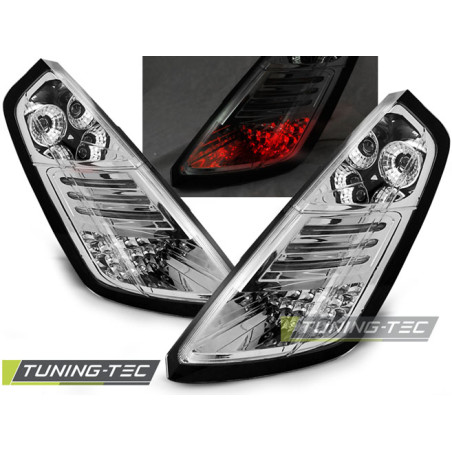Fanali Posteriori LED LED Cromato per Fiat Grande Punto 09/2005-2009 (Cod. TT-LDFI01)