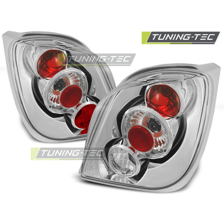 Fanali Posteriori Cromato per Ford Fiesta Mk3 04/1989-09/1995 (Cod. TT-LTFO14)