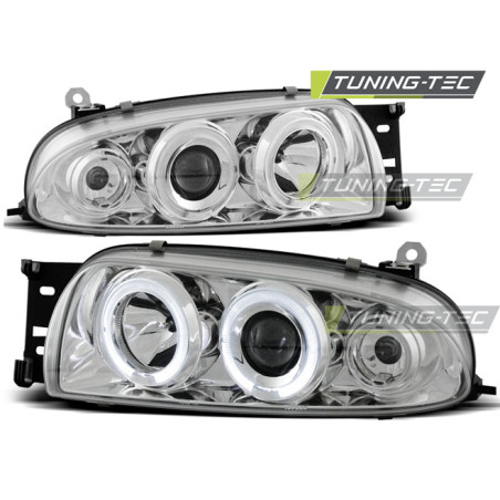 Fari Anteriori Angel Eyes per Ford Fiesta Mk4 10/1995-08/1999 (Cod. TT-LPFO07)
