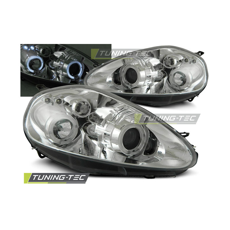 Fari Anteriori Angel Eyes per Fiat Grande Punto 09/2005-2008 (Cod. TT-LPFI03)