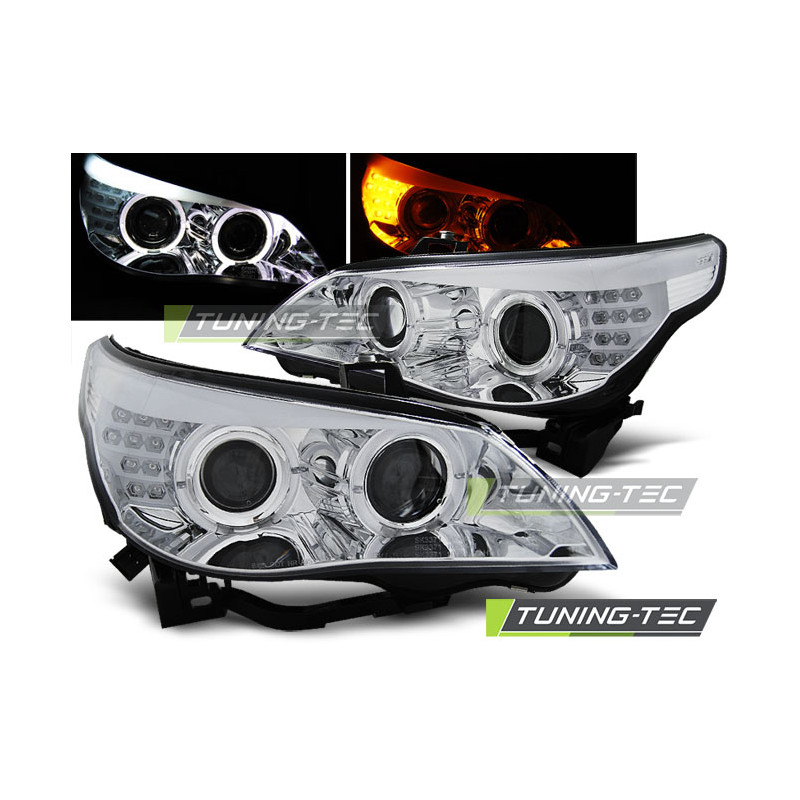Fari Anteriori Angel Eyes per BMW E60/E61 2003-2007 (Cod. TT-LPBMC0)
