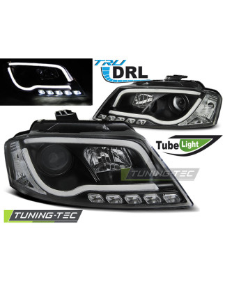 Fari Anteriori Luci Diurne DRL Nero per Audi A3 8P 2008-2012 (Cod. TT-LPAUA0)
