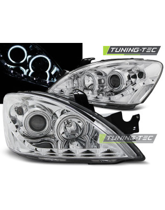 Fari Anteriori con Luci Diurne Luci Diurne Cromato per Mitsubishi Lancer 7 2004-2007 (Cod. TT-LPMI18