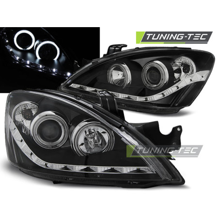 Fari Anteriori con Luci Diurne Luci Diurne Nero per Mitsubishi Lancer 7 2004-2007 (Cod. TT-LPMI19)