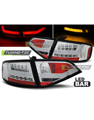 Fanali Posteriori LED Cromato per Audi A4 B8 2008-2011 (Cod. TT-LDAU96)