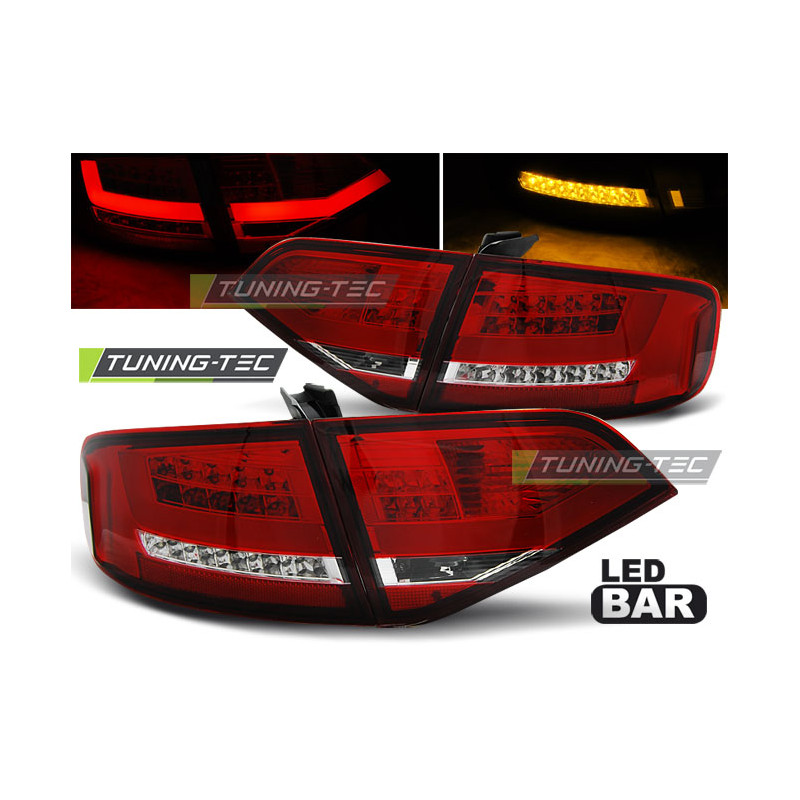 Fanali Posteriori LED Rosso/bianco per Audi A4 B8 2008-2011 (Cod. TT-LDAU97)