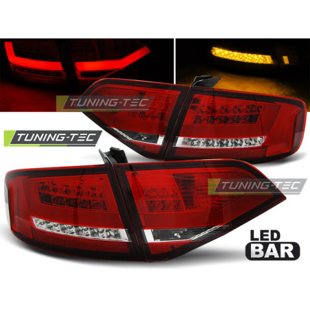 Fanali Posteriori LED Rosso/bianco per Audi A4 B8 2008-2011 (Cod. TT-LDAU97)