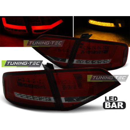 Fanali Posteriori LED Rosso Fumé per Audi A4 B8 2008-2011 (Cod. TT-LDAU98)