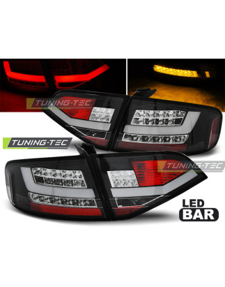 Fanali Posteriori LED Nero per Audi A4 B8 2008-2011 (Cod. TT-LDAUA0)