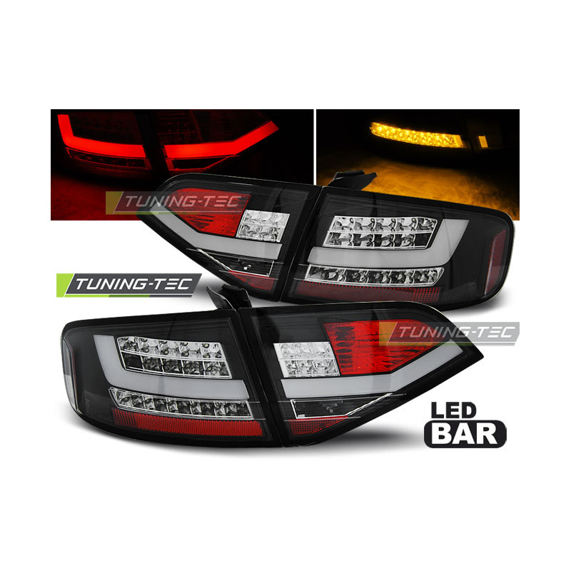Fanali Posteriori LED Nero per Audi A4 B8 2008-2011 (Cod. TT-LDAUA0)