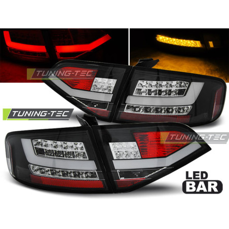 Fanali Posteriori LED Nero per Audi A4 B8 2008-2011 (Cod. TT-LDAUA0)