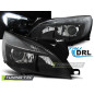 Fari Anteriori con Luci Diurne Luci Diurne DRL Nero per Opel Astra J Tru 2010-2012 (Cod. TT-LPOP99)