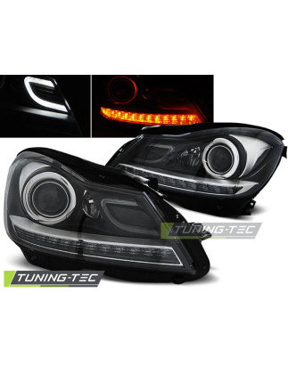 Fari Anteriori Nero per Mercedes-Benz W204 2011-2014 (Cod. TT-LPME87)