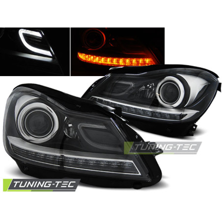 Fari Anteriori Nero per Mercedes-Benz W204 2011-2014 (Cod. TT-LPME87)