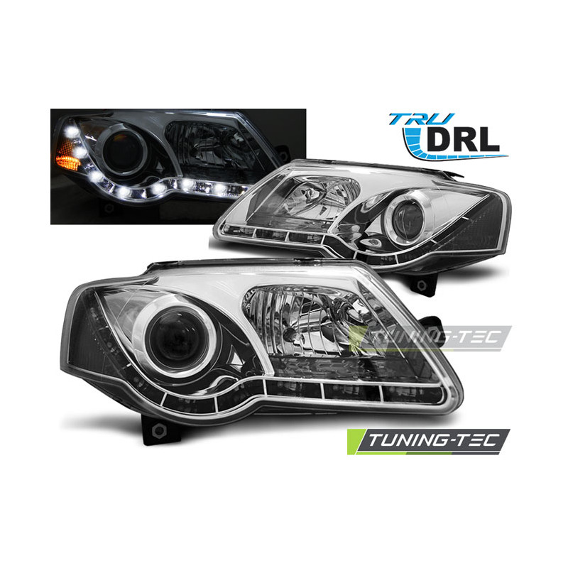 Fari Anteriori Luci Diurne DRL Cromato per Volkswagen Passat B6 3C 03/2005-2010 (Cod. TT-LPVWJ6) Fari Anteriori Luci Diurne DRL Cromato per Volkswagen Passat B6 3C 03/2005-2010 (Cod. TT-LPVWJ6)